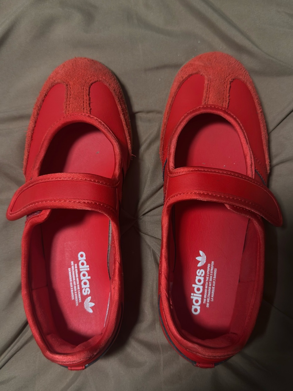 adidas Kids Red Mary Jane Velcro Sneakers